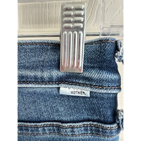 MOTHER Denim The Rascal Ankle Fray Opposites Attract Straight Slim Jeans Sz 28 - Picture 8 of 14